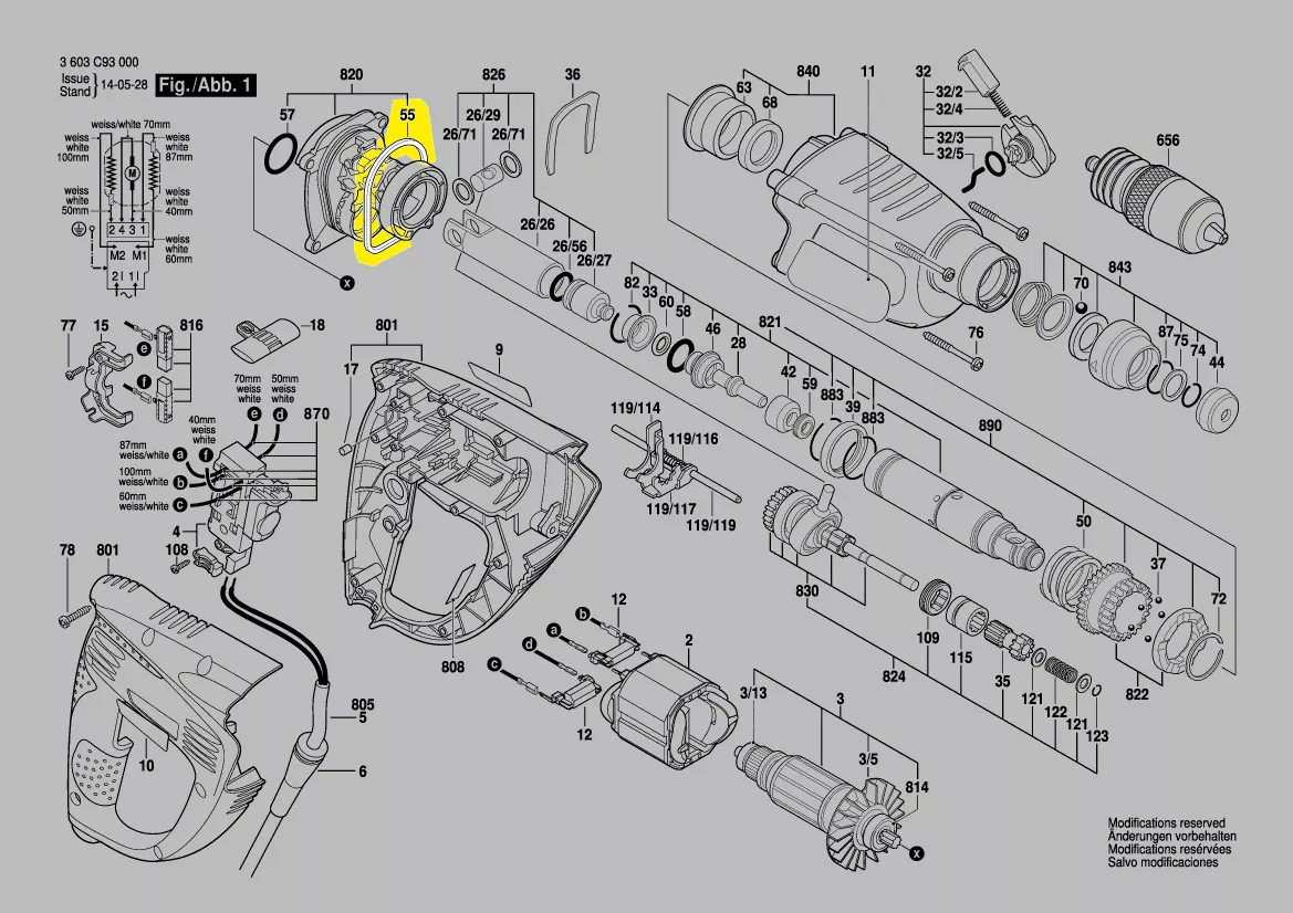 Joint torique pour flasque intermédiaire perforateur Bosch